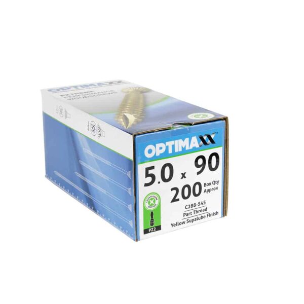 Optimaxx Woodscrews 5.0 x 90mm Box of 200 pz2 - Image 2