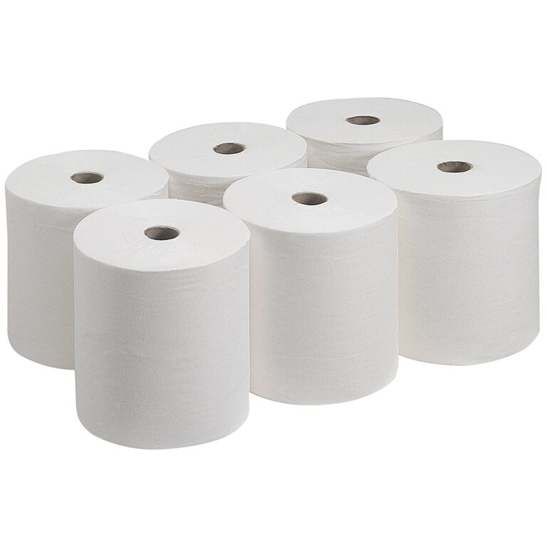 KEAN-PTR2-6 Premium White 2 Ply Tissue Roll - 180mm x 150m - Pack of 6