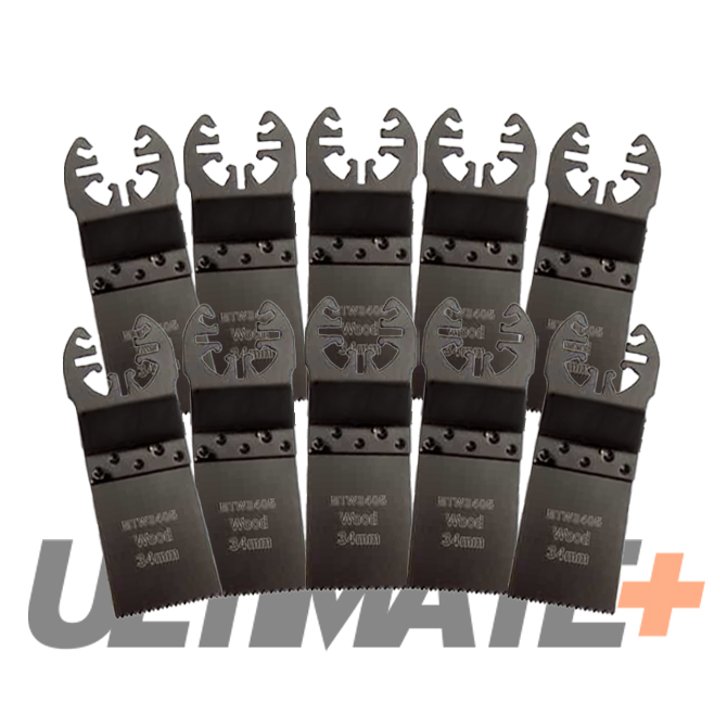 ULTIMATE+ 34mm Multi Tool Blade Wood/Plastics – Pack 10 Blades